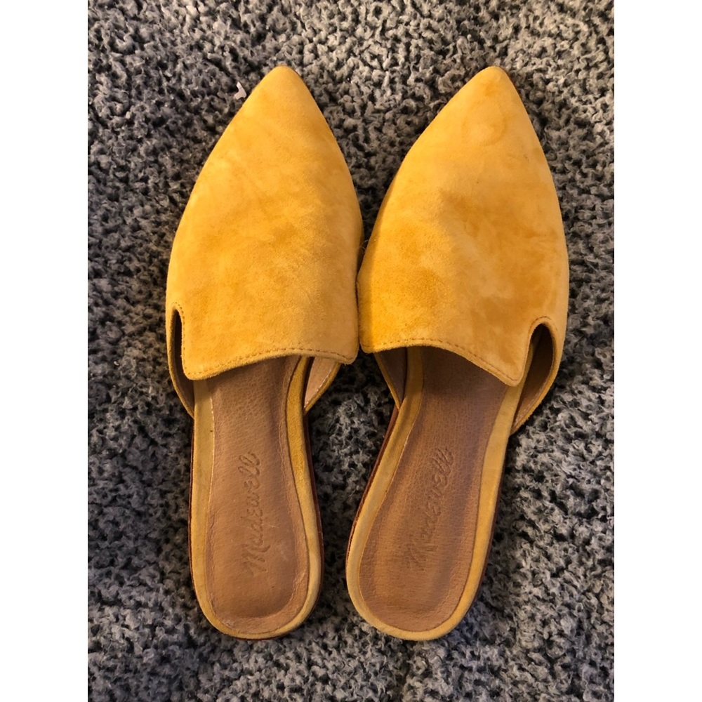 Madewell Gemma Suede Mule Mustard